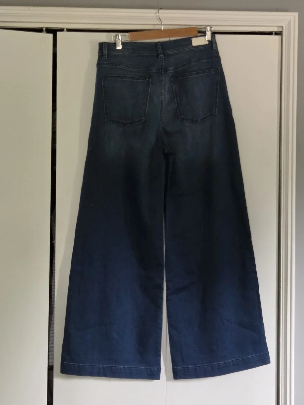 DL1961 Hepburn Dark Navy Wide-Leg Jeans